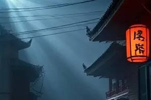 《深海回声》潜水器舱内剧照，舷窗外是一片深蓝